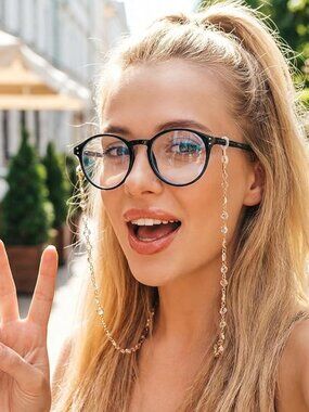 Crystal Beaded Eye Glass